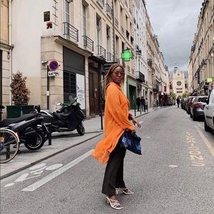 Flowy Orange Button Up